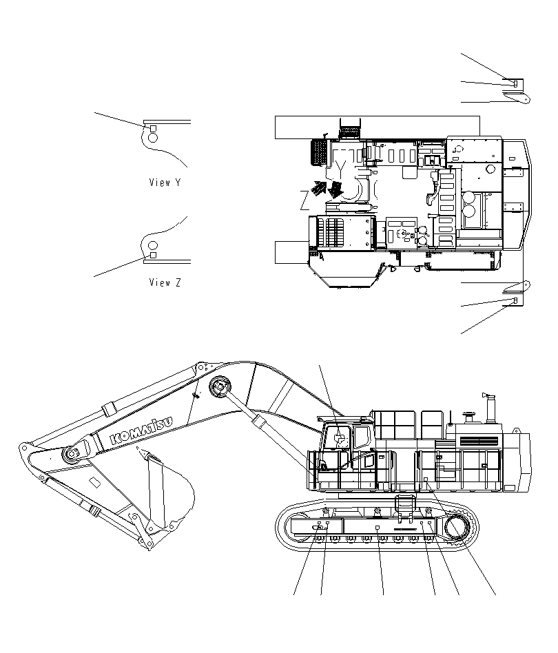 Схема запчастей Komatsu PC1250SP-8R - ПОДЪЕМ POINT ТАБЛИЧКИ (АНГЛ.) U