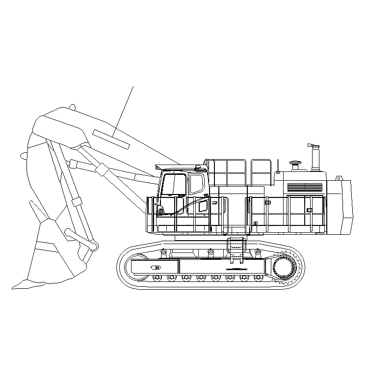 Схема запчастей Komatsu PC1250SP-8R - СТРЕЛА МАРКИРОВКА U