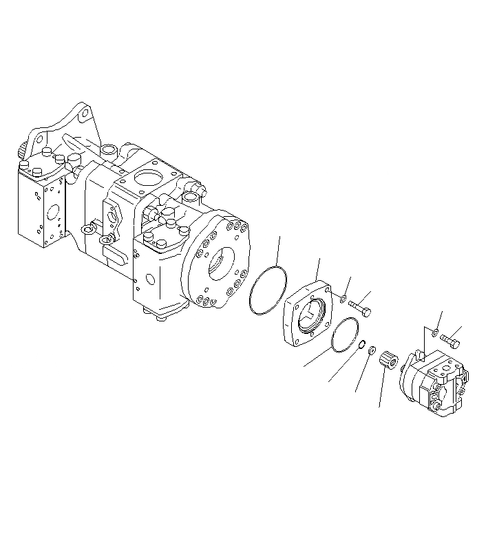 Схема запчастей Komatsu PC1250SP-8R - ОСНОВН. НАСОС (/)(NO. НАСОС) Y