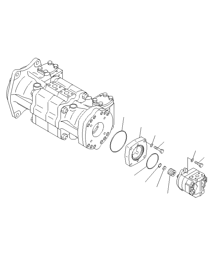 Схема запчастей Komatsu PC1250SP-8R - ОСНОВН. НАСОС (/)(NO. НАСОС) Y