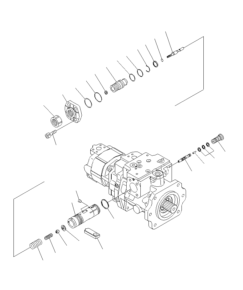 Схема запчастей Komatsu PC1250SP-8R - ПРИВОД НАСОС (/7) Y