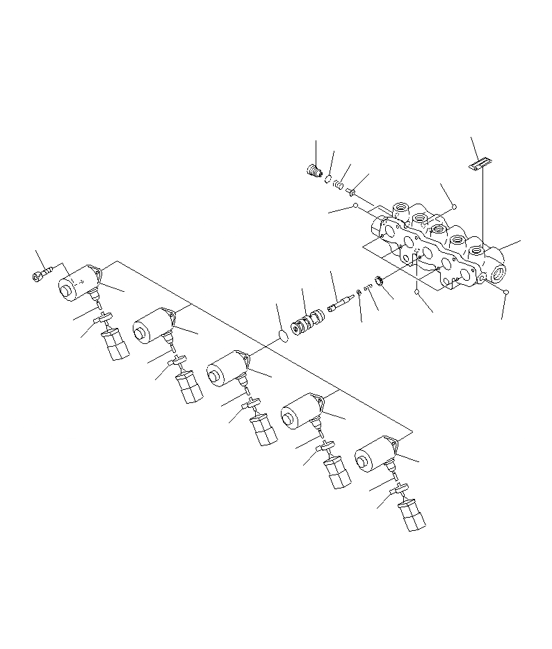 Схема запчастей Komatsu PC1250SP-8R - СОЛЕНОИДНЫЙ КЛАПАН (ВНУТР. ЧАСТИ) Y