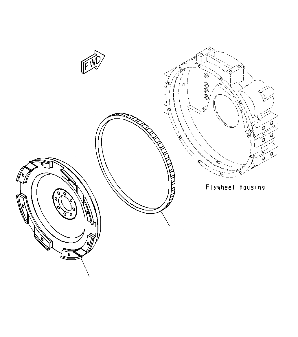 Схема запчастей Komatsu PC300-8M0 - МАХОВИК A