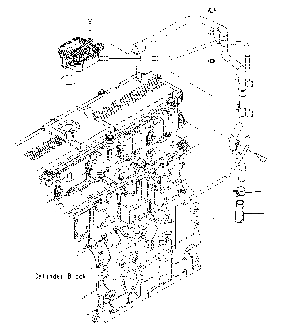 Схема запчастей Komatsu PC300-8M0 - ПАТРУБКИ САПУНА A