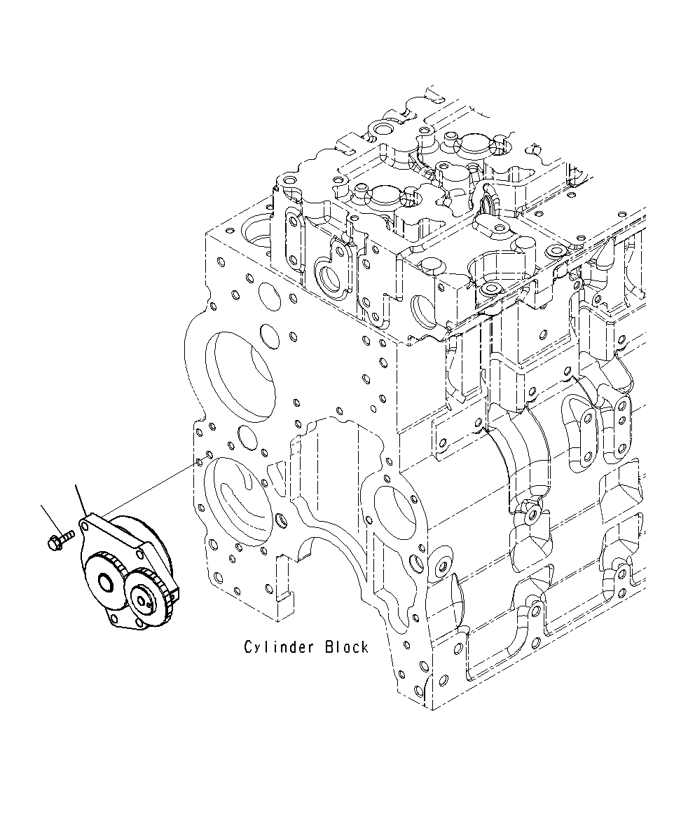 Схема запчастей Komatsu PC300-8M0 - ДВИГАТЕЛЬ МАСЛ. НАСОС A