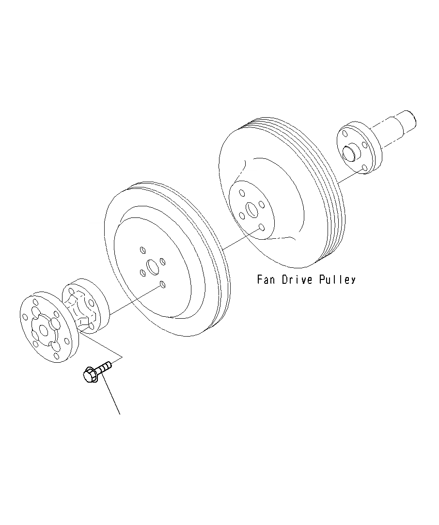 Схема запчастей Komatsu PC300-8M0 - ВЕНТИЛЯТОР ОХЛАЖДЕНИЯ ПРИВОД КРЕПЛЕНИЕ (БОЛТ) A