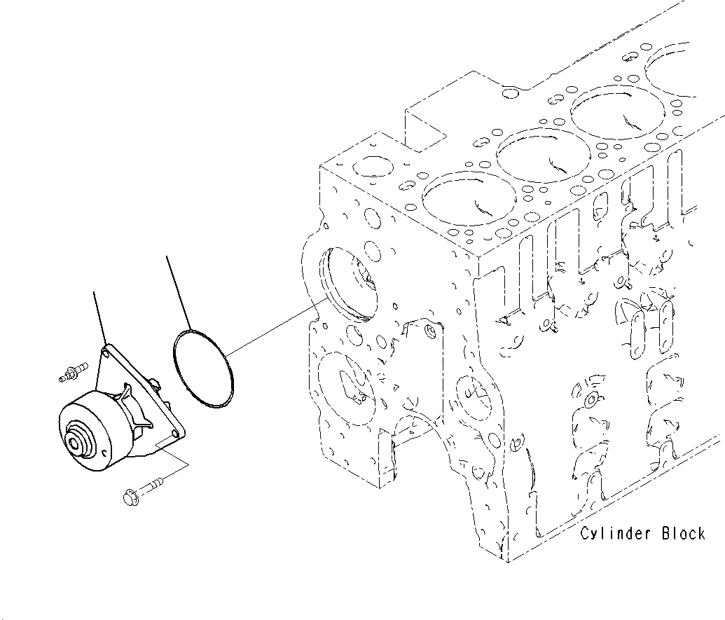 Схема запчастей Komatsu PC300-8M0 - ВОДЯНАЯ ПОМПА (889-UP) A