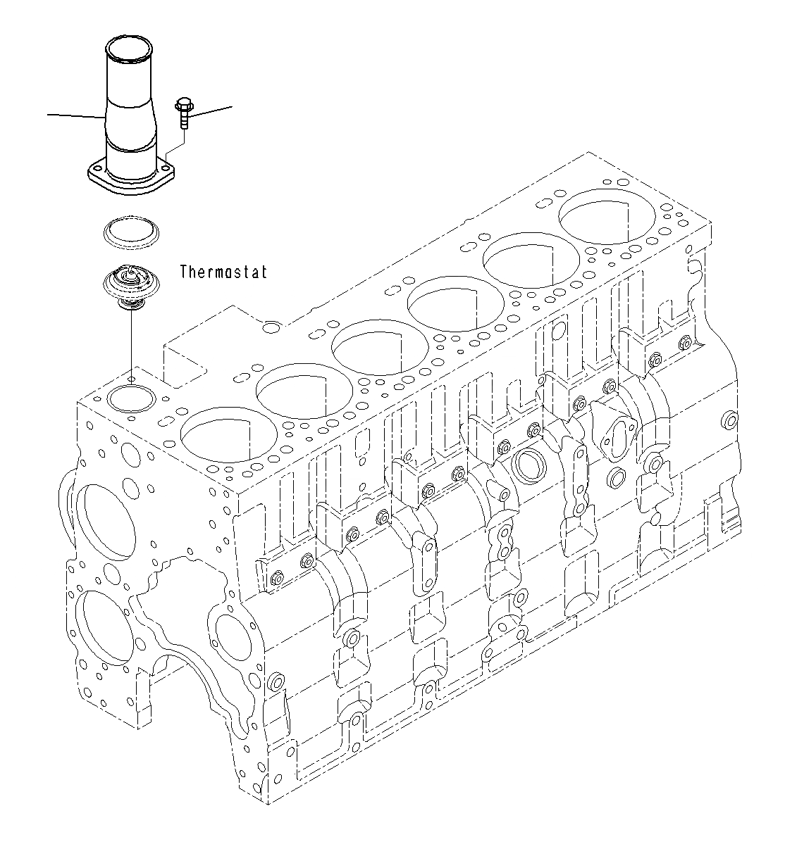 Схема запчастей Komatsu PC300-8M0 - ВОДН. ВЫПУСКН. СОЕДИН-Е A