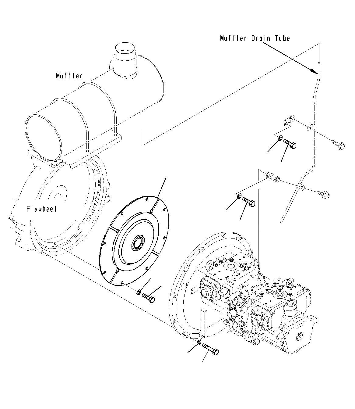 Схема запчастей Komatsu PC300-8M0 - ДЕМПФЕР B