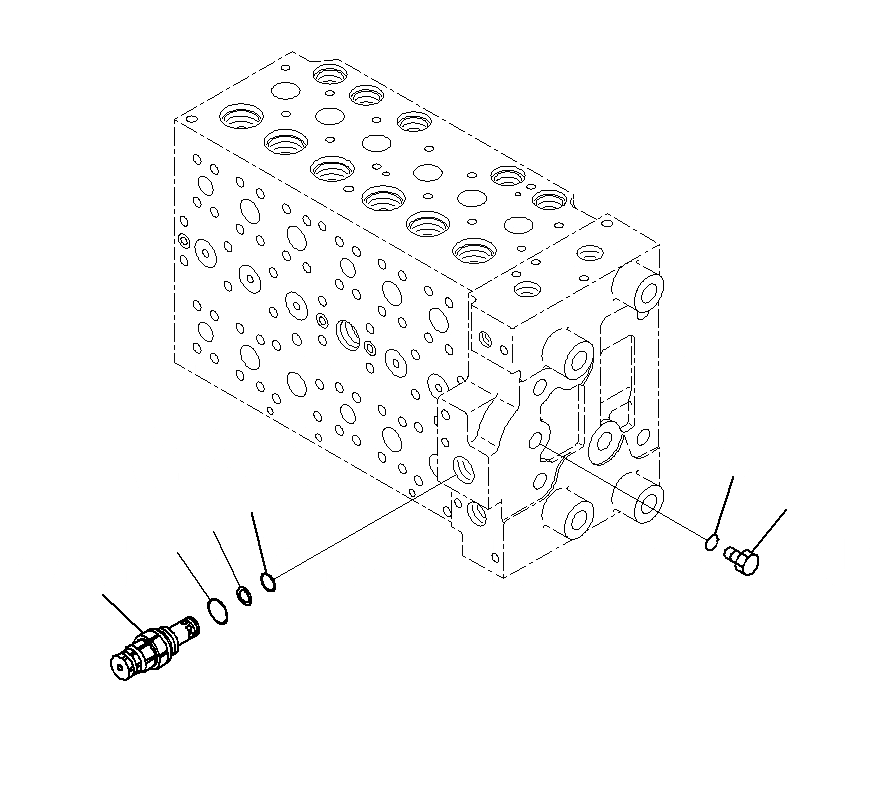 Схема запчастей Komatsu PC300-8M0 - УПРАВЛЯЮЩ. КЛАПАН (7-СЕКЦИОНН.)(/) H