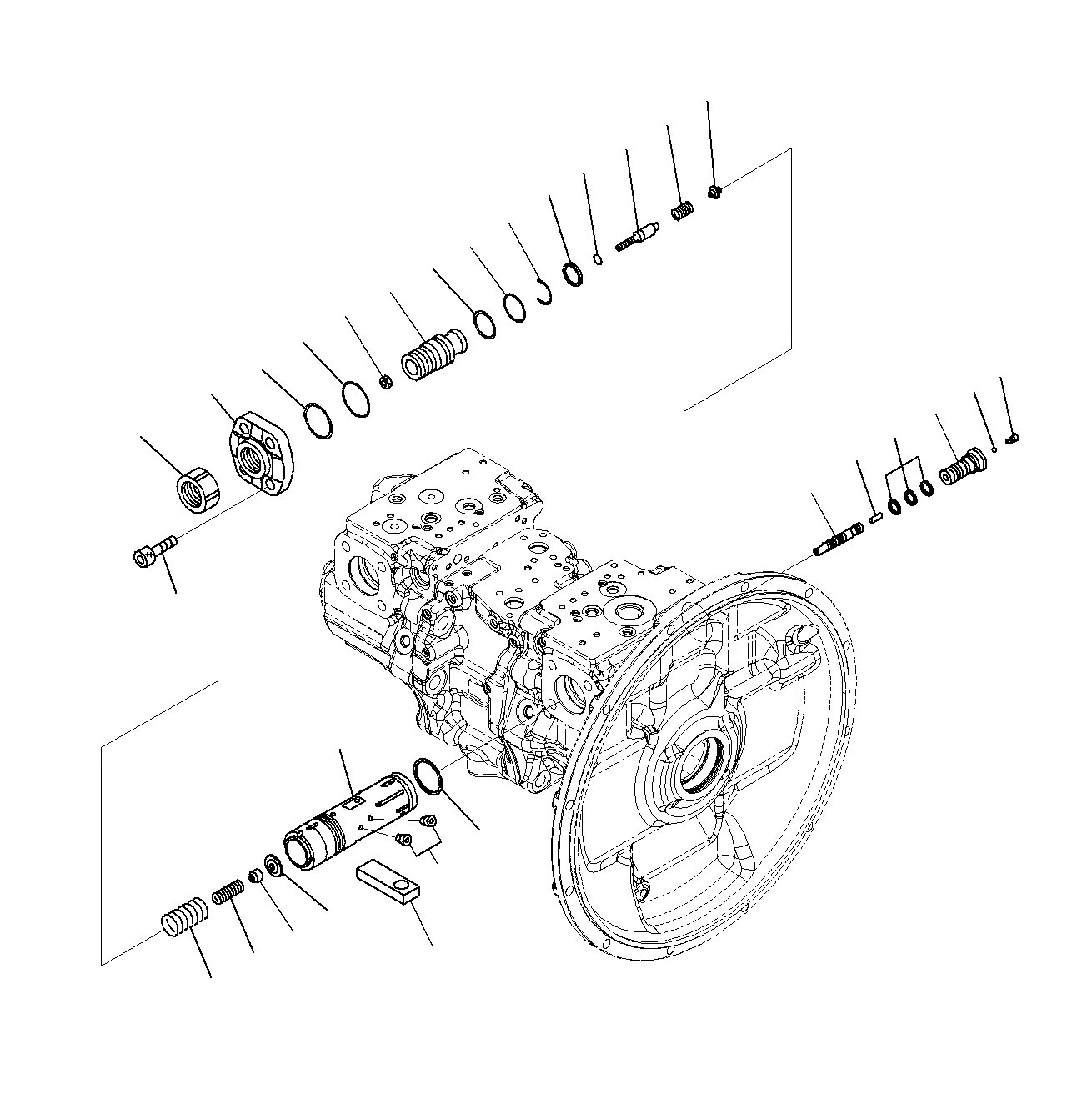 Схема запчастей Komatsu PC300-8M0 - ПОРШЕНЬ НАСОС (ВНУТР. ЧАСТИ /) H