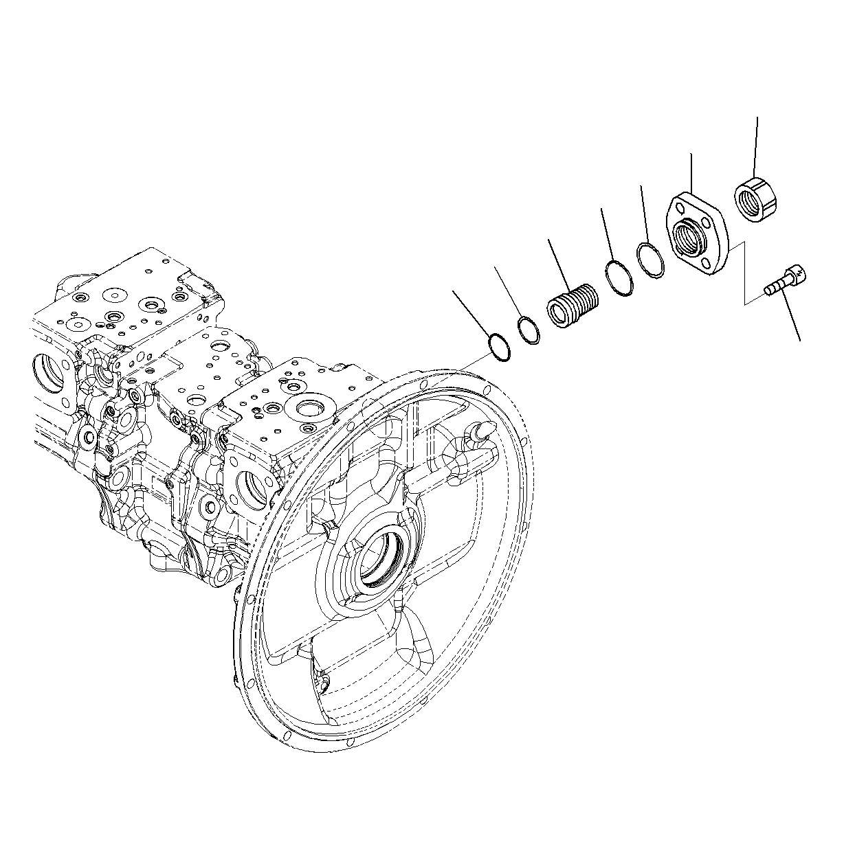 Схема запчастей Komatsu PC300-8M0 - ПОРШЕНЬ НАСОС (ВНУТР. ЧАСТИ /) H