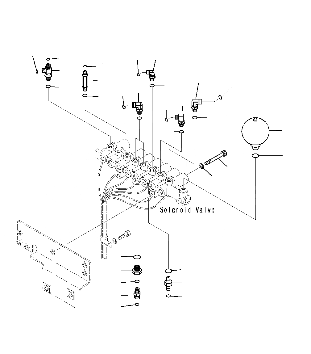 Схема запчастей Komatsu PC300-8M0 - СОЛЕНОИДНЫЙ КЛАПАН, SPLENOID КЛАПАН КОМПОНЕНТЫ H