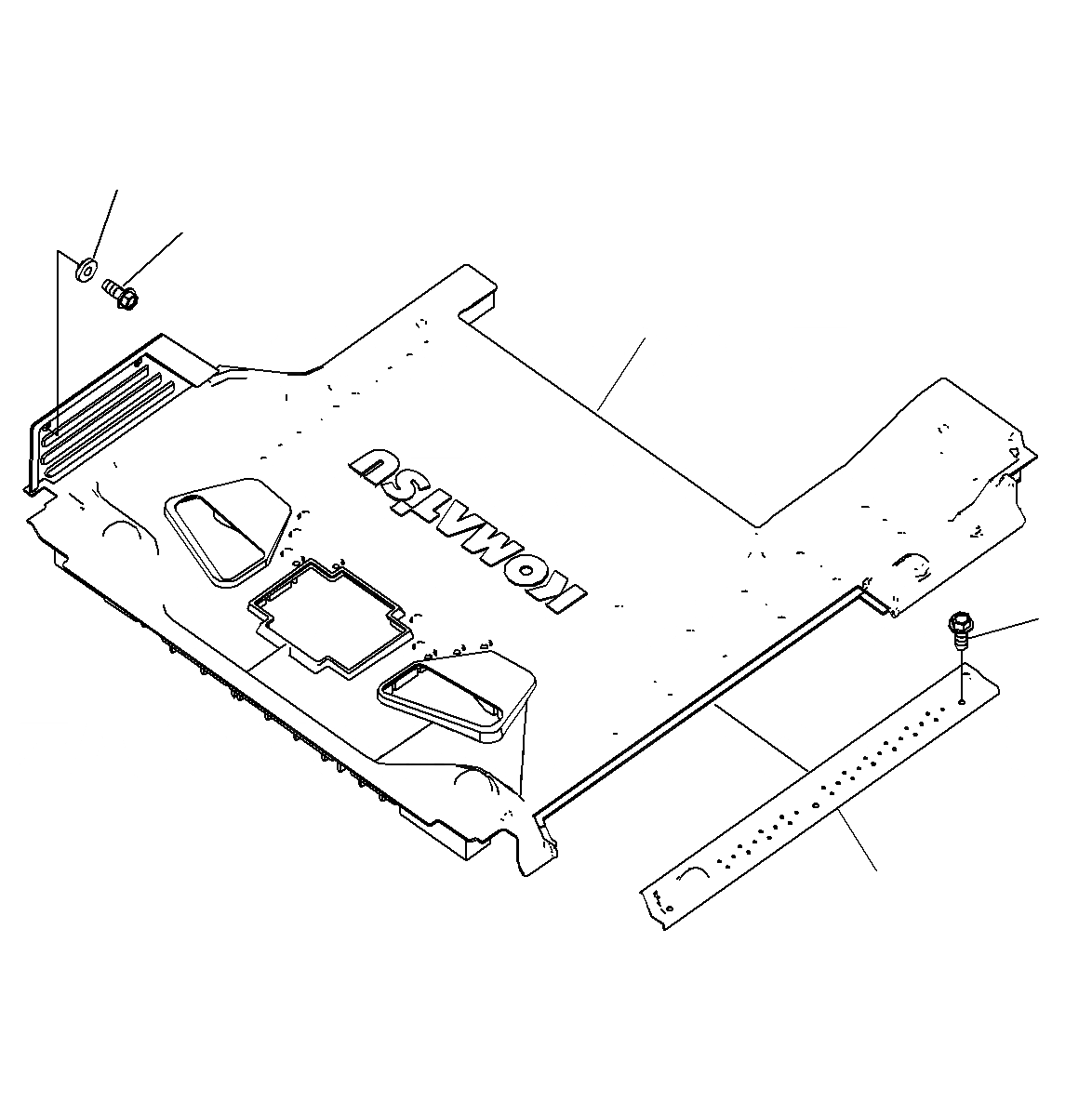 Схема запчастей Komatsu PC300-8M0 - ПОКРЫТИЕ ПОЛА(STD) K