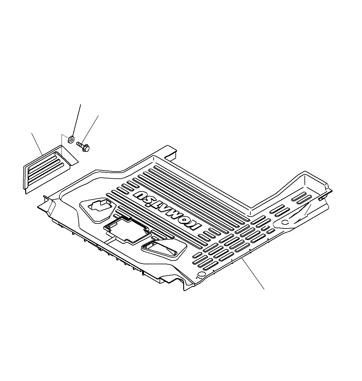 Схема запчастей Komatsu PC300-8M0 - ПОКРЫТИЕ ПОЛА( ATT) K