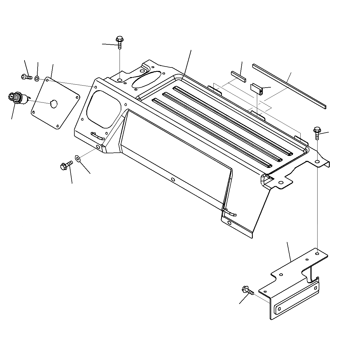Схема запчастей Komatsu PC300-8M0 - КАБИНА (LUGGAGE ПЛАСТИНА И CIGARETTE LIGHT) K