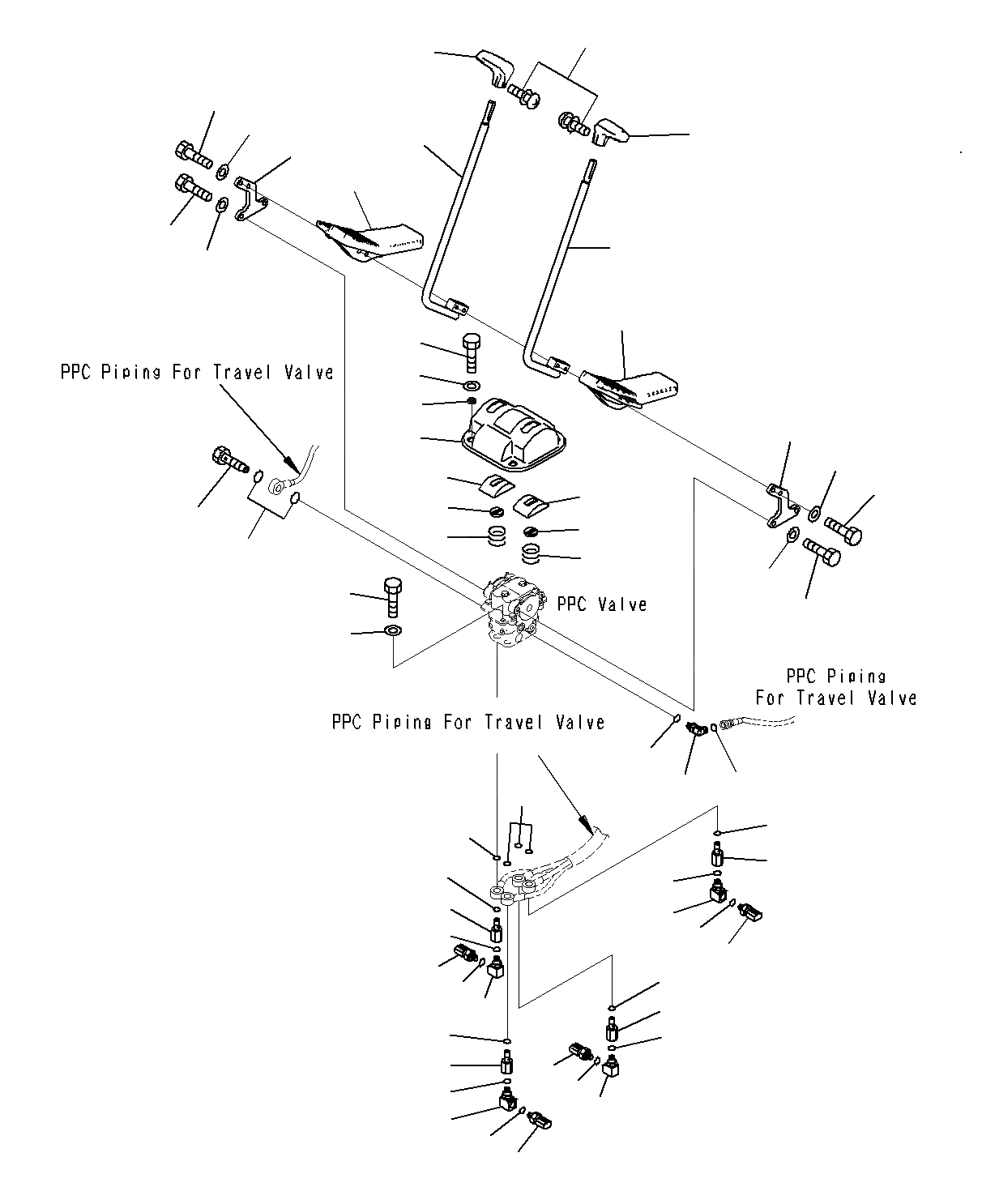 Схема запчастей Komatsu PC300-8M0 - КАБИНА (ПОЛ, РЫЧАГ УПРАВЛ-Я ХОДОМ)(J-J8) K