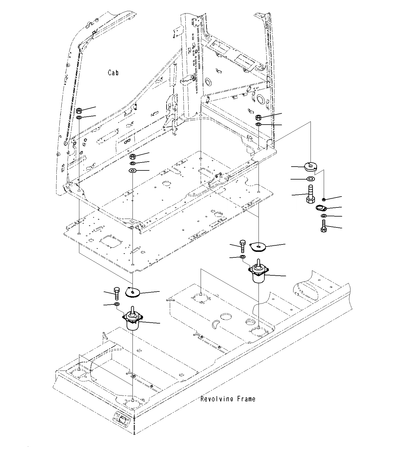 Схема запчастей Komatsu PC300-8M0 - КРЕПЛЕНИЕ ПОЛАING K