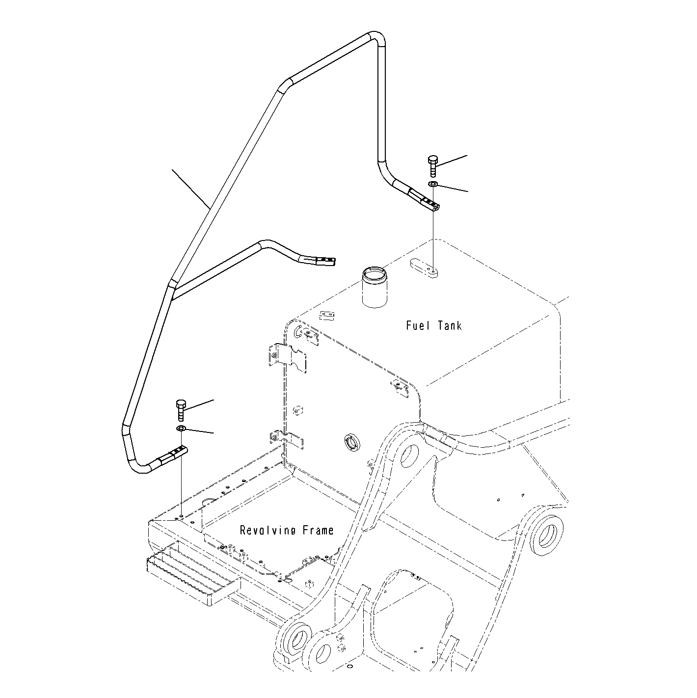 Схема запчастей Komatsu PC300-8M0 - HANDRAIL M