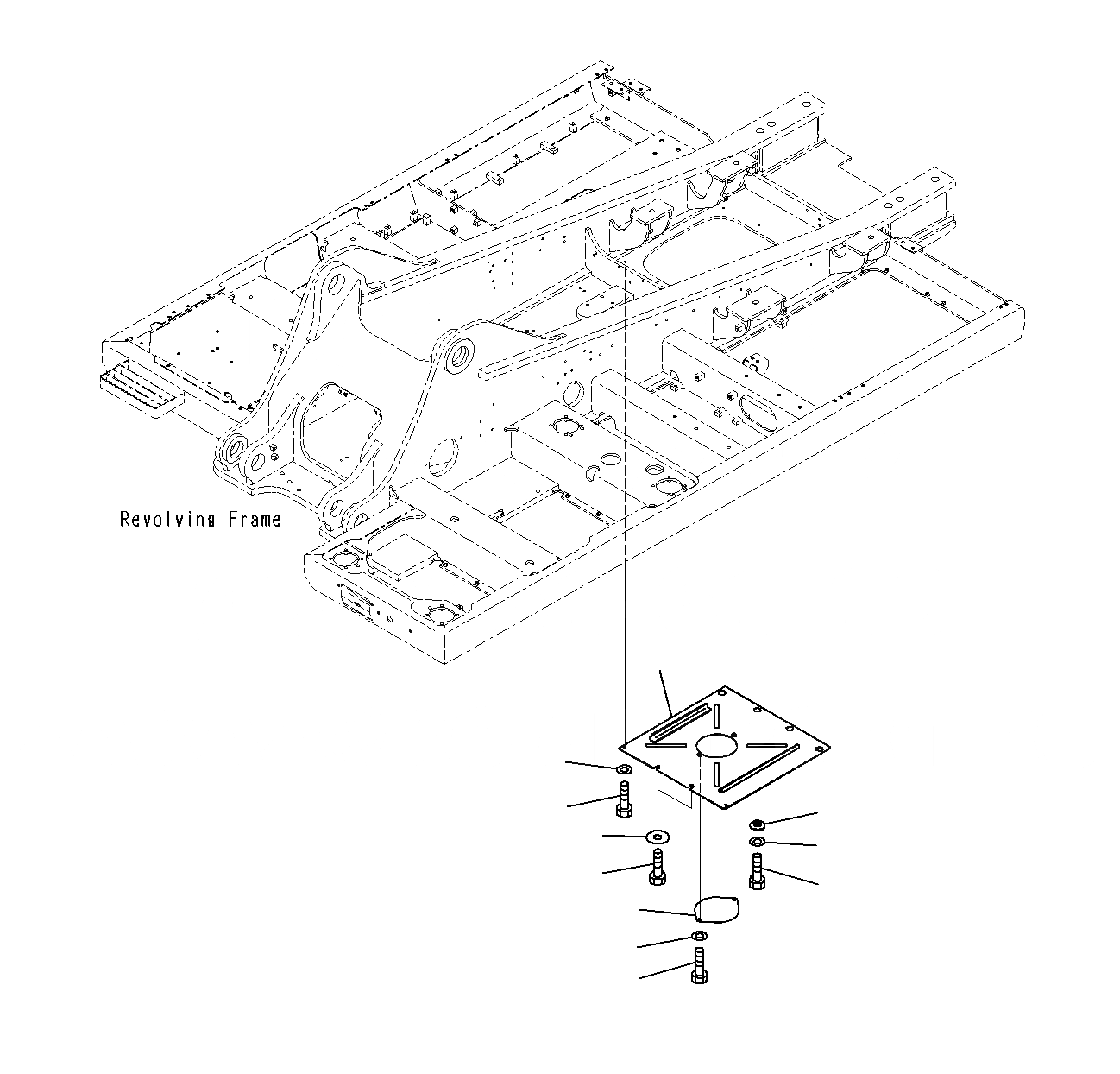 Схема запчастей Komatsu PC300-8M0 - НИЖН. КРЫШКА, ДЛЯ ТОПЛИВН. REFILL НАСОС (/)(ОПЦ.) M