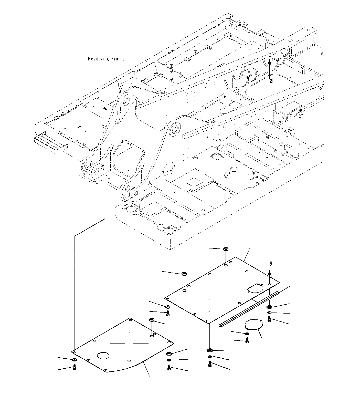 Схема запчастей Komatsu PC300-8M0 - НИЖН. КРЫШКА, ДЛЯ ТОПЛИВН. REFILL НАСОС (/)(ОПЦ.) M