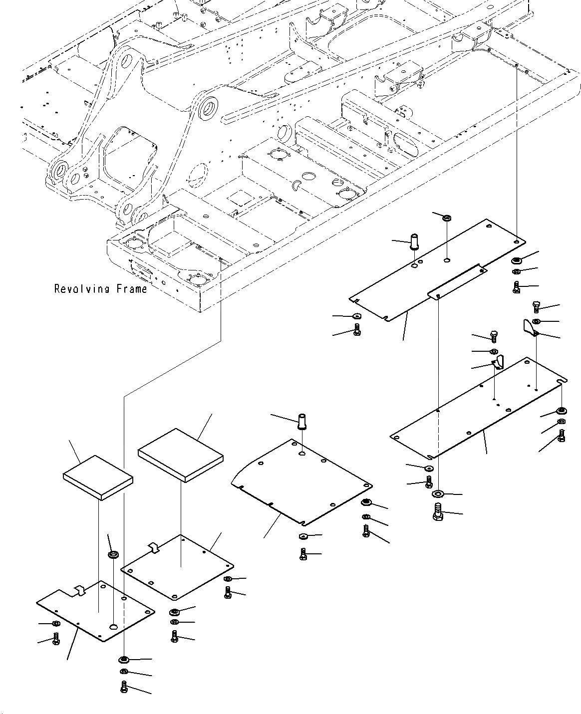 Схема запчастей Komatsu PC300-8M0 - НИЖН. КРЫШКА (HD, ДЛЯ ТОПЛИВН. REFILL НАСОС)(/)(STD)(J-UP) M