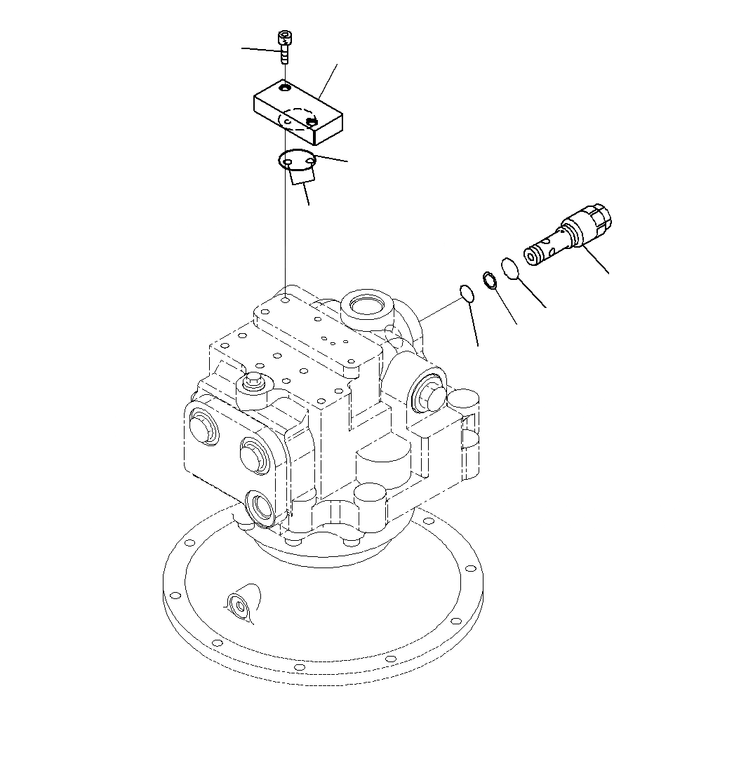 Схема запчастей Komatsu PC300-8M0 - МОТОР ПОВОРОТА (/) N