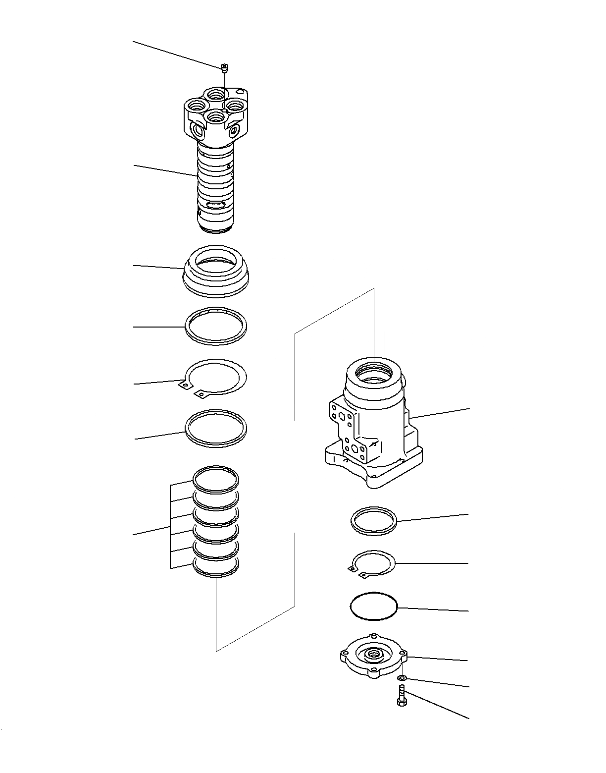 Схема запчастей Komatsu PC300-8M0 - ПОВОРОТНОЕ СОЕДИНЕНИЕ (ВНУТР. ЧАСТИ)(/)(J8-UP) N