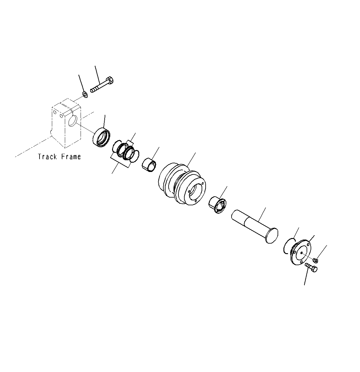 Схема запчастей Komatsu PC300-8M0 - ПОДДЕРЖИВАЮЩИЙ КАТОК R