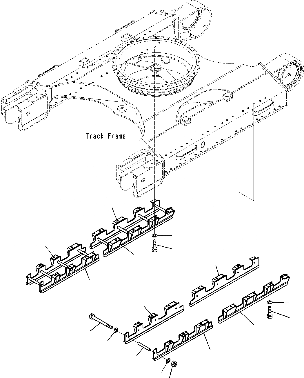 Схема запчастей Komatsu PC300-8M0 - ЗАЩИТА ОПОРНЫХ КАТКОВ (ПОЛН. LENGTH) R