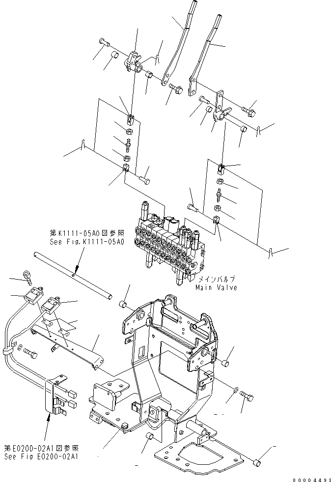 Схема запчастей Komatsu MX09 - ОСНОВН. РЫЧАГ УПРАВЛ-Я (КОРПУС И ХОД) (ISO SHIFT PATTERN) КАБИНА ОПЕРАТОРА И СИСТЕМА УПРАВЛЕНИЯ