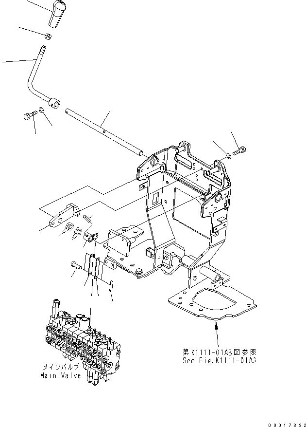 Схема запчастей Komatsu MX09 - ОСНОВН. РЫЧАГ УПРАВЛ-Я (ОТВАЛ) (BACK HOE SHIFT PATTERN) КАБИНА ОПЕРАТОРА И СИСТЕМА УПРАВЛЕНИЯ