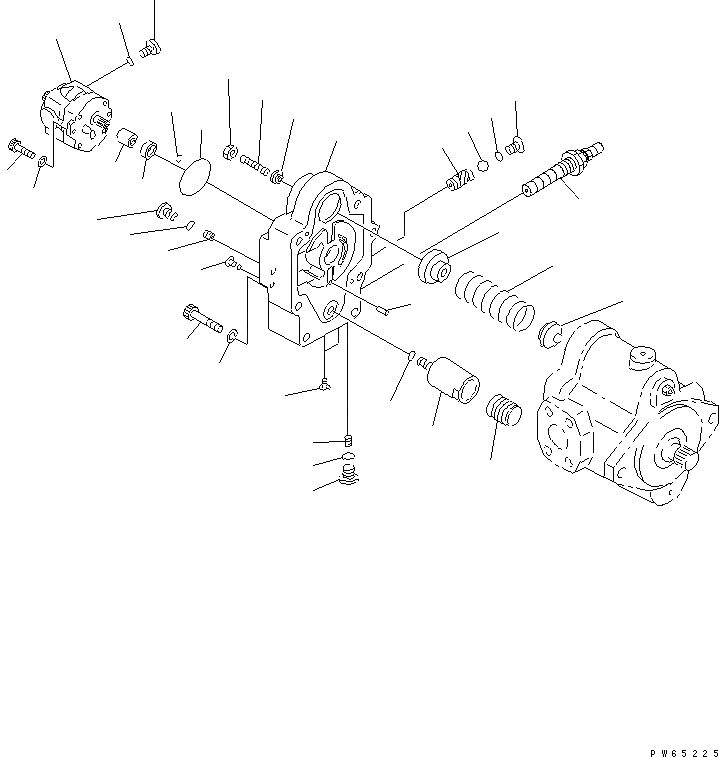 Схема запчастей Komatsu MX15 - ГИДР. НАСОС. (/) (ВНУТР. ЧАСТИ) ОСНОВН. КОМПОНЕНТЫ И РЕМКОМПЛЕКТЫ