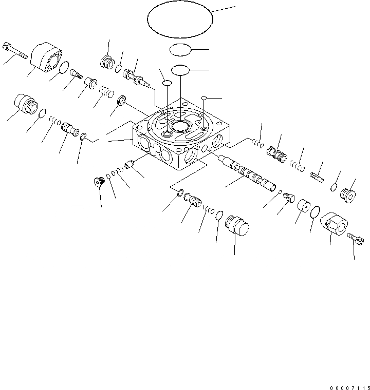 Схема запчастей Komatsu MX15 - СЕРВИСНЫЙ КЛАПАН (-НАВЕСН. ОБОРУД) ОСНОВН. КОМПОНЕНТЫ И РЕМКОМПЛЕКТЫ