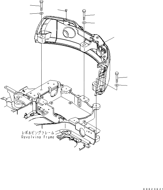 Схема запчастей Komatsu MX202 - ПРОТИВОВЕС ЧАСТИ КОРПУСА