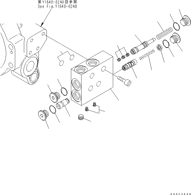 Схема запчастей Komatsu MX202 - МОТОР ПОВОРОТА (ТАЙМЕР КЛАПАН) (/) ОСНОВН. КОМПОНЕНТЫ И РЕМКОМПЛЕКТЫ