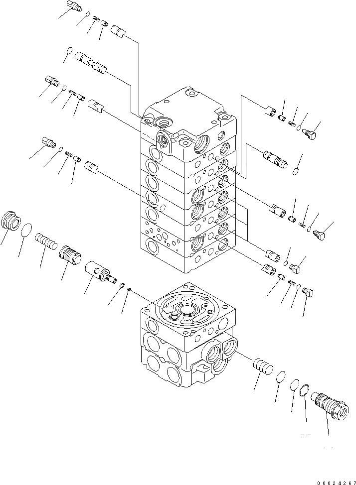 Схема запчастей Komatsu MX202 - ОСНОВН. КЛАПАН (8-КЛАПАН) (8/) ОСНОВН. КОМПОНЕНТЫ И РЕМКОМПЛЕКТЫ