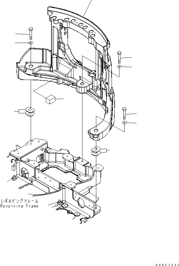 Схема запчастей Komatsu MX272 - ПРОТИВОВЕС ЧАСТИ КОРПУСА