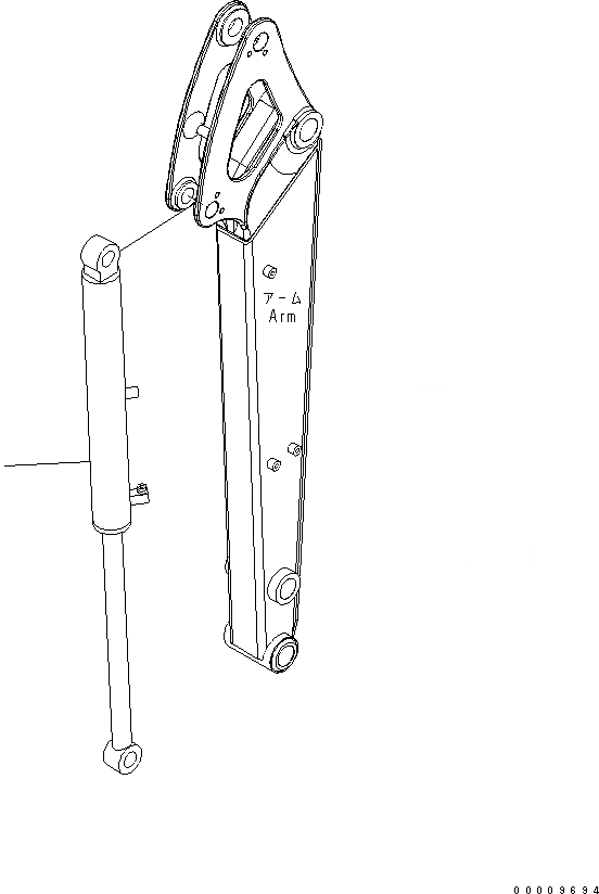 Схема запчастей Komatsu MX272 - ЦИЛИНДР КОВША РАБОЧЕЕ ОБОРУДОВАНИЕ