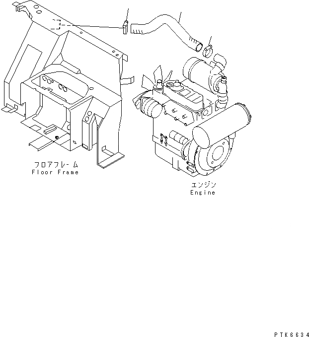 Схема запчастей Komatsu MX35 - ВОЗДУХООЧИСТИТЕЛЬ ШЛАНГИ КОМПОНЕНТЫ ДВИГАТЕЛЯ