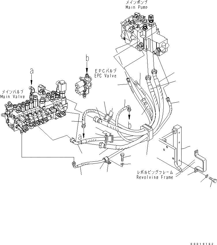 Схема запчастей Komatsu MX502 - ЛИНИЯ ПОДАЧИ ГИДРАВЛИКА