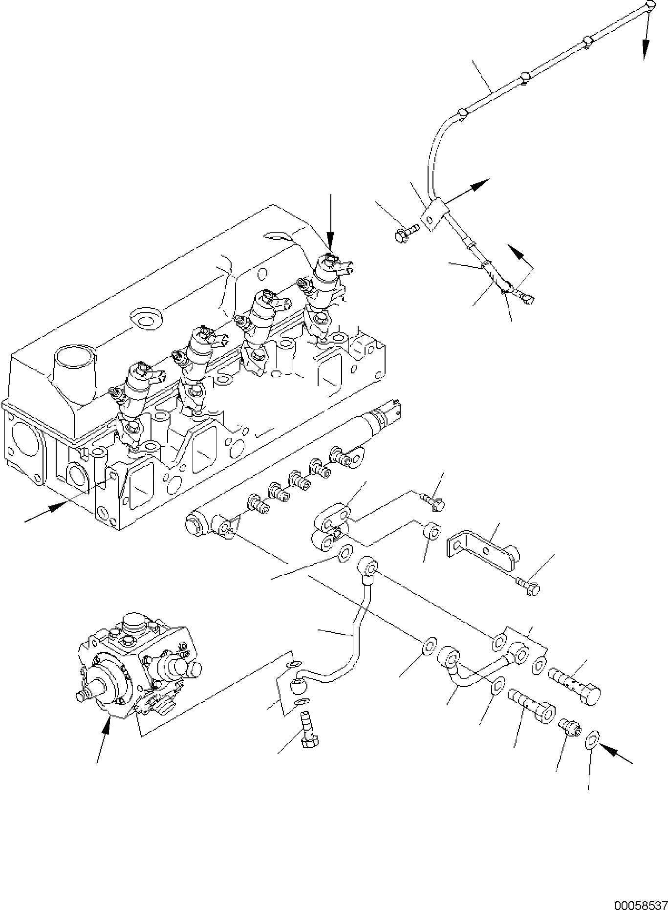 Схема запчастей Komatsu PC118MR-8 - ТРУБЫ ТОПЛ. ФИЛЬТРА ДВИГАТЕЛЬ ТОПЛИВН. СИСТЕМА