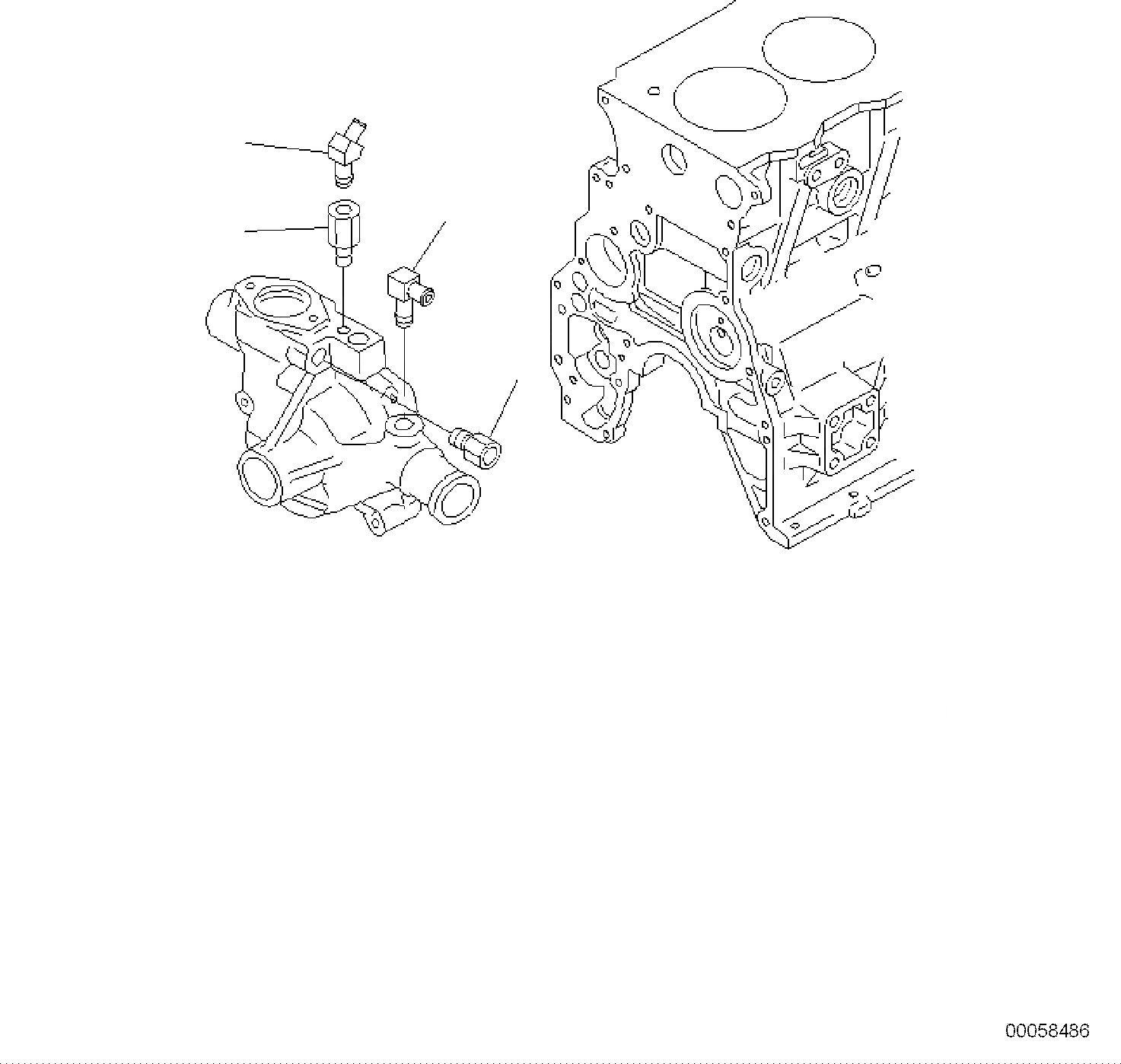 Схема запчастей Komatsu PC118MR-8 - ВОДЯНАЯ ПОМПА АДАПТЕР ДВИГАТЕЛЬ СИСТЕМА ОХЛАЖДЕНИЯ