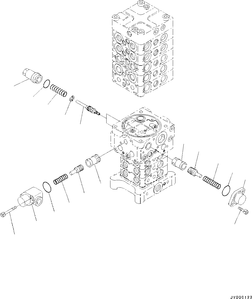 Схема запчастей Komatsu PC130-8 - ОСНОВН. УПРАВЛЯЮЩ. КЛАПАН, -АКТУАТОР, ВНУТР. ЧАСТИ (7/7) ОСНОВН. УПРАВЛЯЮЩ. КЛАПАН, -АКТУАТОР