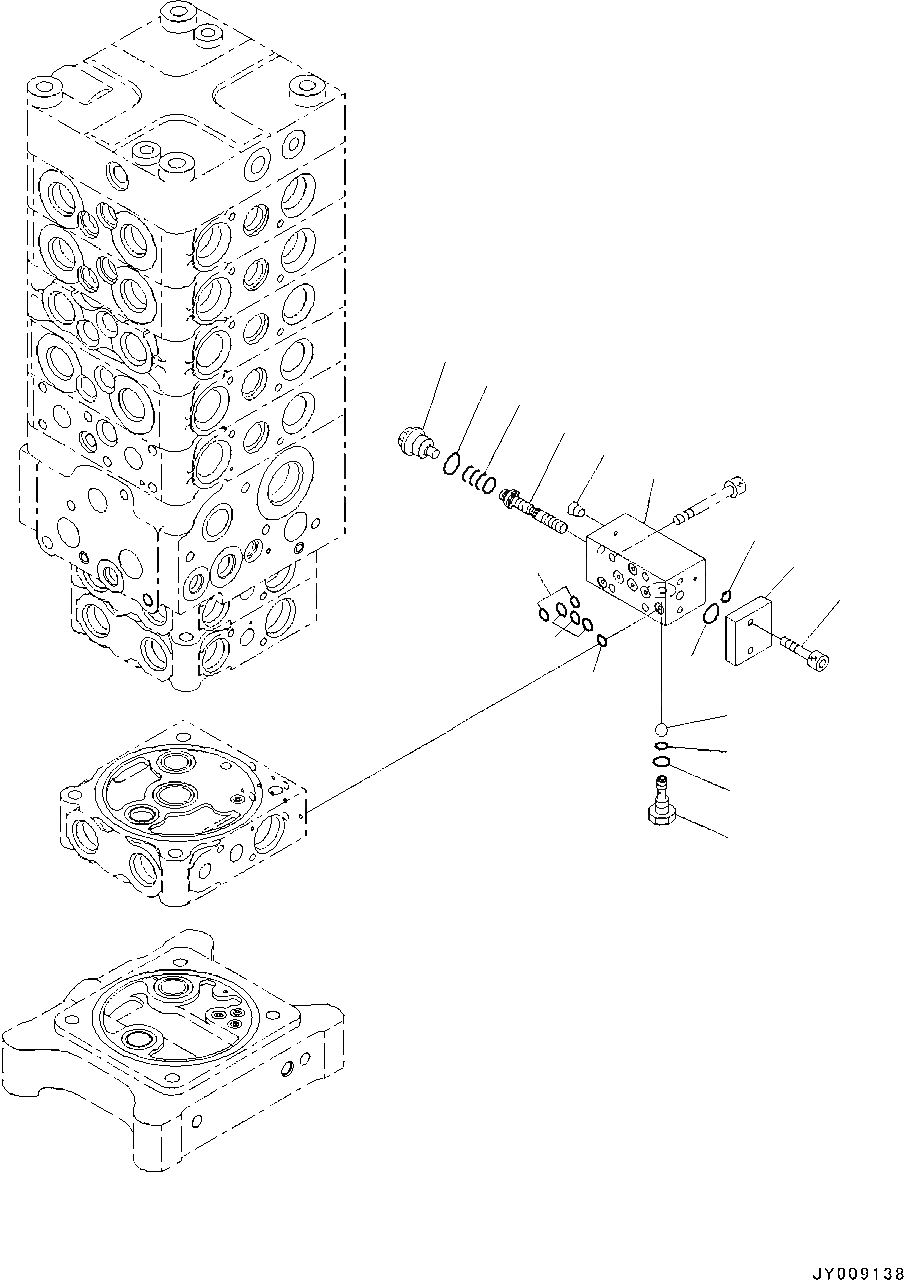 Схема запчастей Komatsu PC130-8 - ОСНОВН. УПРАВЛЯЮЩ. КЛАПАН, -АКТУАТОР, ВНУТР. ЧАСТИ (/7) ОСНОВН. УПРАВЛЯЮЩ. КЛАПАН, -АКТУАТОР