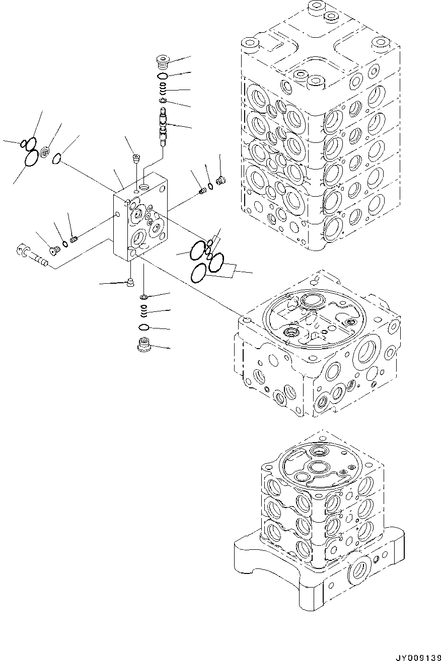 Схема запчастей Komatsu PC130-8 - ОСНОВН. УПРАВЛЯЮЩ. КЛАПАН, -АКТУАТОР, ВНУТР. ЧАСТИ (/7) ОСНОВН. УПРАВЛЯЮЩ. КЛАПАН, -АКТУАТОР