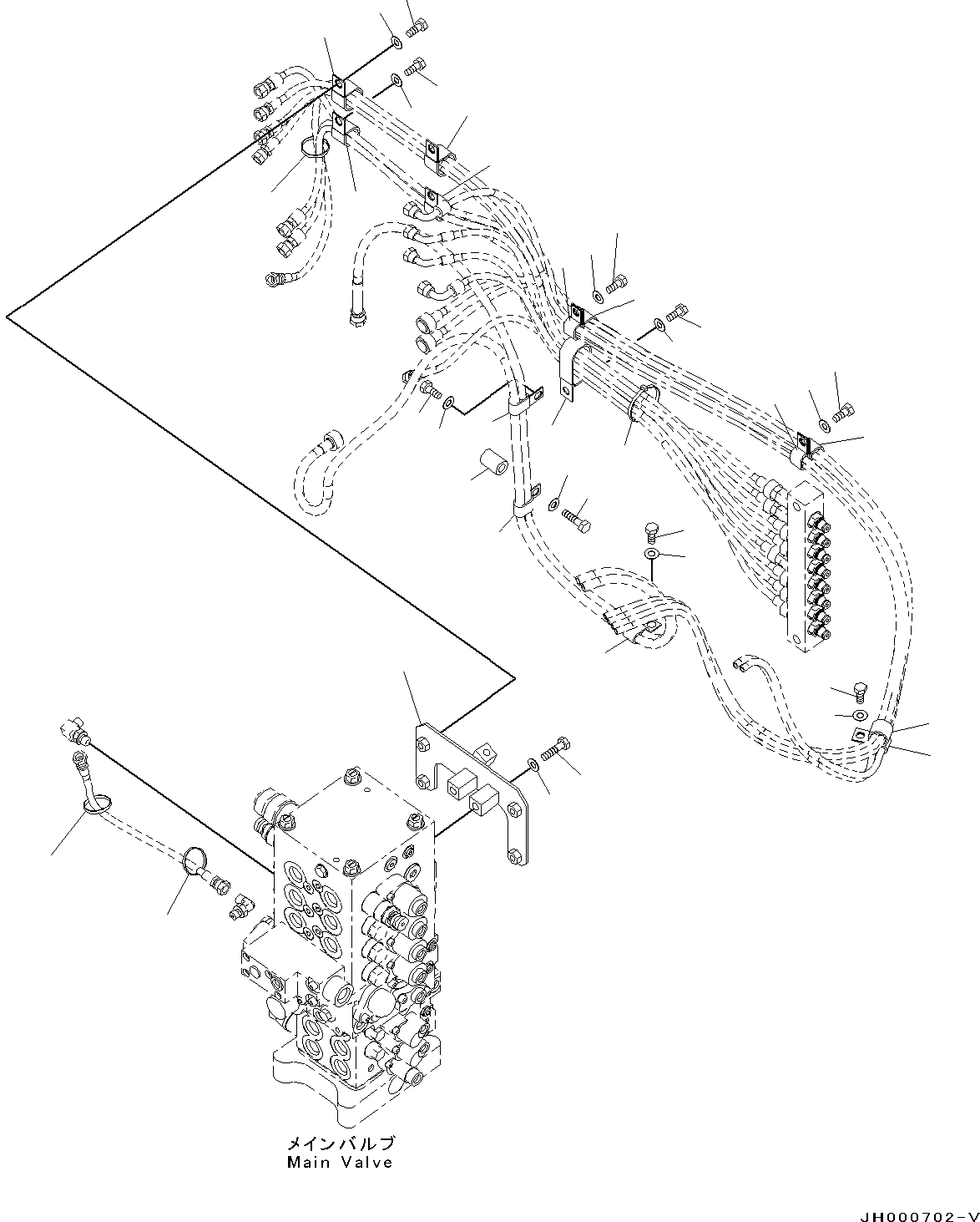 Схема запчастей Komatsu PC130-8 - ПРОПОРЦИОНАЛЬН. PRESSURE УПРАВЛ-Е (PPC) КЛАПАН ТРУБЫ, -АКТУАТОР, (/) ПРОПОРЦИОНАЛЬН. PRESSURE УПРАВЛ-Е (PPC) КЛАПАН ТРУБЫ, -АКТУАТОР