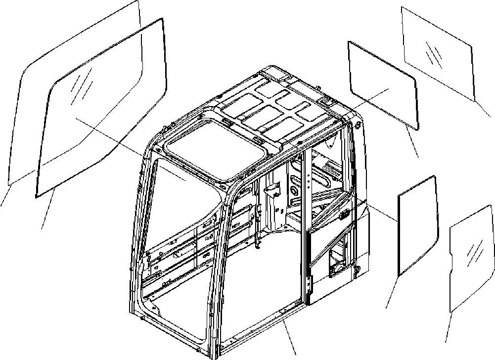 Схема запчастей Komatsu PC130-8 - КАБИНА, С МАСТЕР КЛЮЧ, AM-FM РАДИО, VOLT POWER ПОДАЮЩ., КОРПУС КАБИНЫ И ОКНА КАБИНА, С МАСТЕР КЛЮЧ, AM-FM РАДИО, VOLT POWER ПОДАЮЩ.