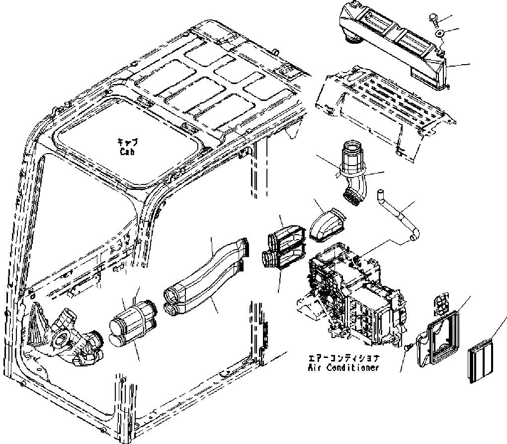 Схема запчастей Komatsu PC130-8 - КАБИНА, С МАСТЕР КЛЮЧ, AM-FM РАДИО, VOLT POWER ПОДАЮЩ., КАБИНА IN ЧАСТИ, ВОЗДУХОВОД, С КОНДИЦИОНЕРОМ КАБИНА, С МАСТЕР КЛЮЧ, AM-FM РАДИО, VOLT POWER ПОДАЮЩ.