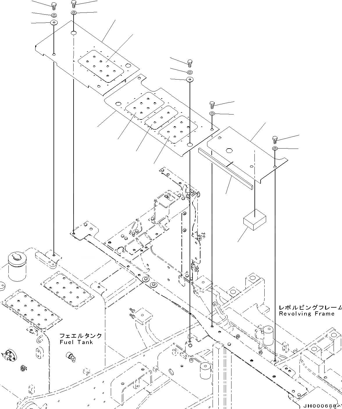 Схема запчастей Komatsu PC130-8 - ПЕРЕДН. COVER ПЕРЕДН. COVER